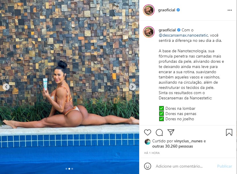 Gracyanne Barbosa abre às pernas e sensualiza (Foto: Reprodução)