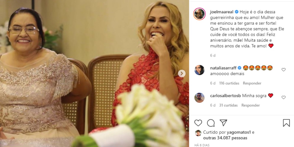 Joelma se declara para a mãe em foto e exalta força da mulher (Foto: Reprodução)