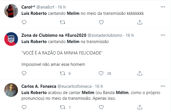 Narrador deu o que falar ao interromper transmissão da TV Globo para cantar (Foto: Reprodução)