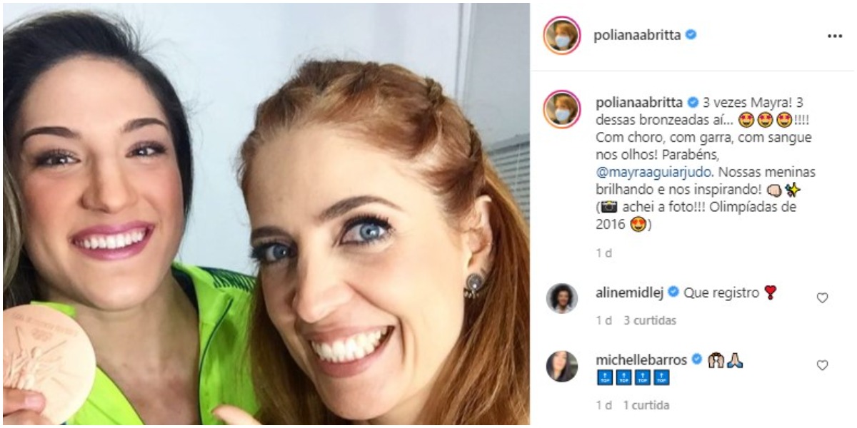 Poliana Abritta comemorou medalha - Foto: Captura de tela /Instagram