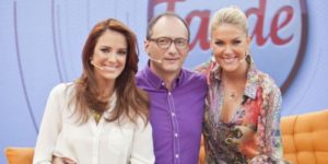 Ticiane Pinheiro, Britto Júnior e Ana Hickmann apresentavam o 