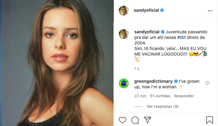 Sandy posta foto e bomba redes sociais - Reprodução