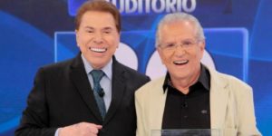 Silvio Santos e Carlos Alberto de Nóbrega (Foto: Reprodução/SBT)