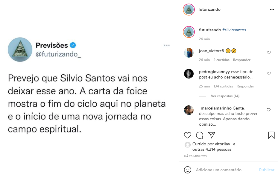 Tarólogo fez previsão surpreendente sobre morte de Silvio Santos (Foto: Reprodução)