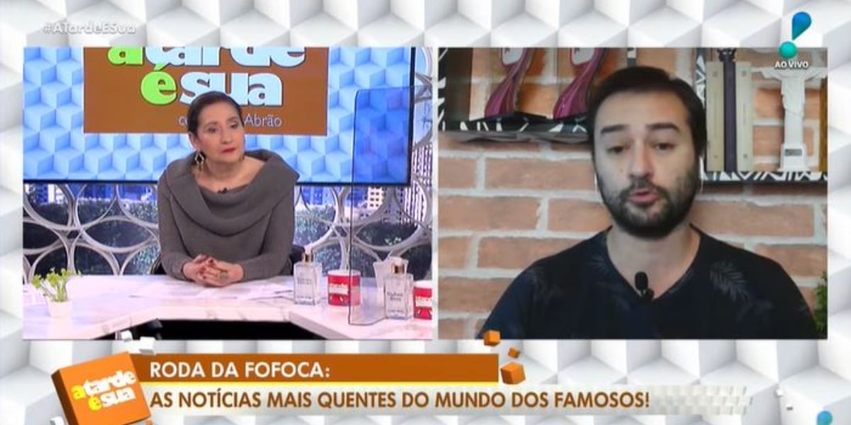 Sonia Abrão e Alessandro Lo-Bianco no programa "A Tarde é Sua" (Foto: Reprodução/RedeTV!)