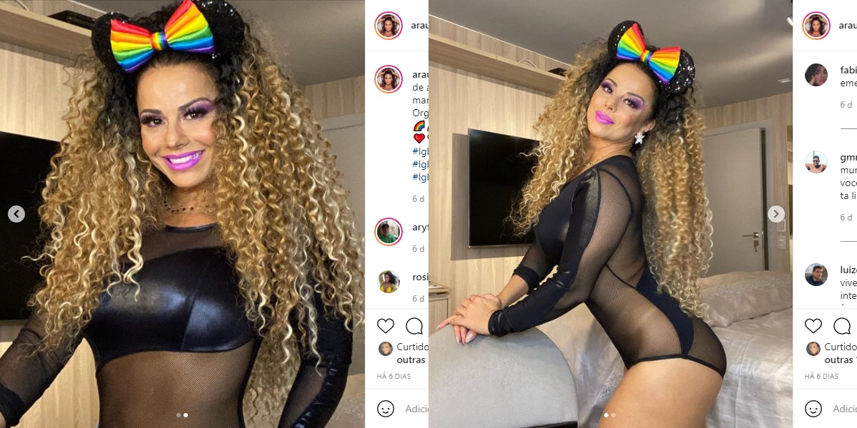 Viviane Araújo posou com um look justíssimo para comemorar do orgulho LGBTQIA+ (Foto: Reprodução)