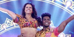 Viviane Araújo e Adeilton eram parceiros no Dança dos Famosos e as coisas não acabaram bem (Reprodução)