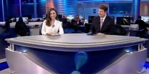 Augusto Xavier e Millena Machado n RedeTV News (Reprodução)