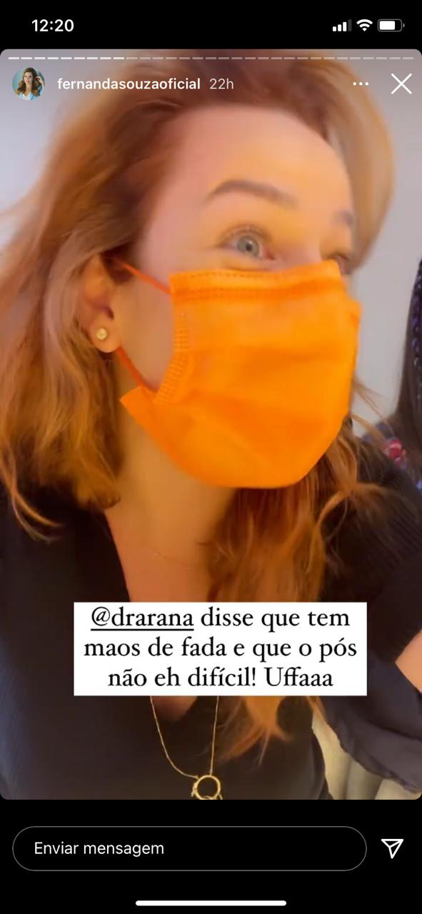 Fernanda Souza expõe medo de tirar o dente (Reprodução) 