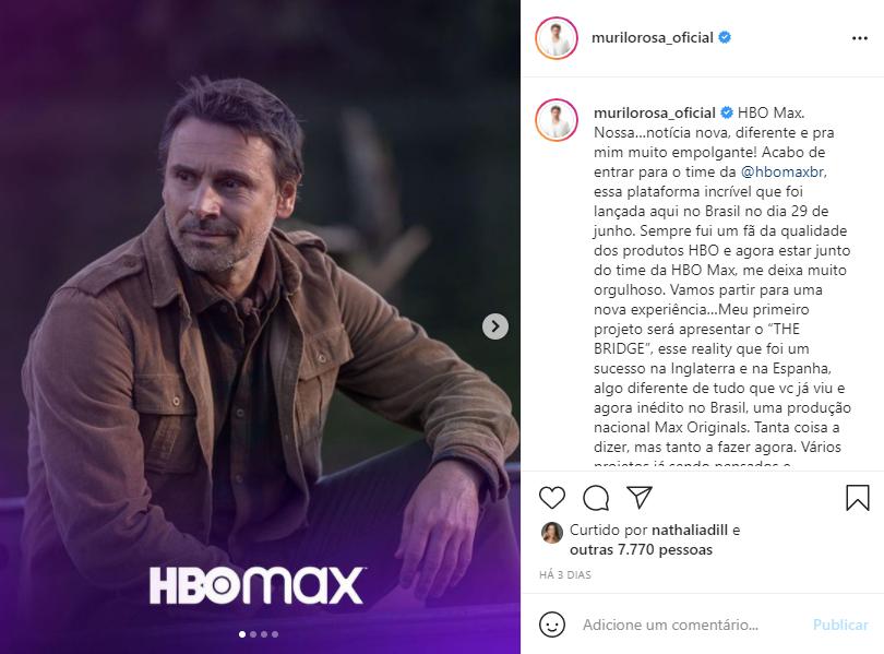 Murilo Rosa também deixa a TV Globo para assinar com a HBO Max (Foto: Reprodução)