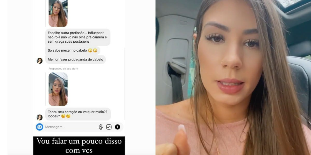 Maria Lina rebate seguidora que critica carreira de influencer após término com Whindersson Nunes (Foto: Reprodução)