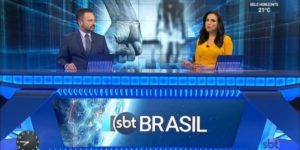 Imagem do post SBT Brasil sofre com problema em seu telão ao vivo, que quase explode e telejornal é encerrado às pressas