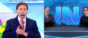 Silvio Santos perdeu uma âncora do SBT para o JN (Foto: Montagem/TV Foco)