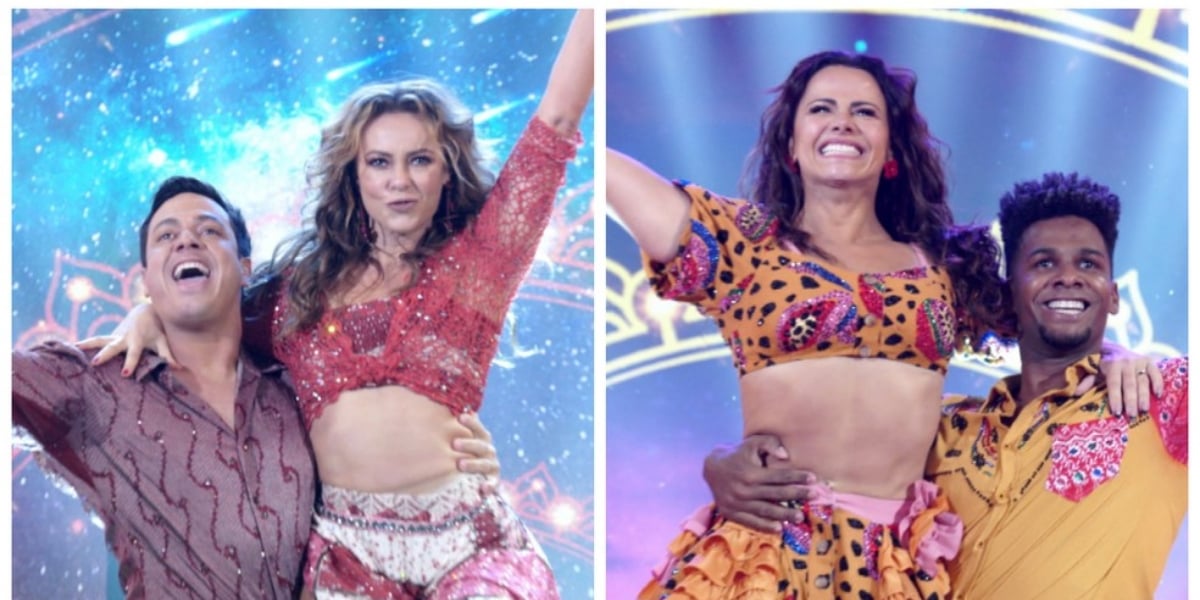 Viviane Araújo e Paolla Oliveira na Super Dança dos Famosos (Reprodução)