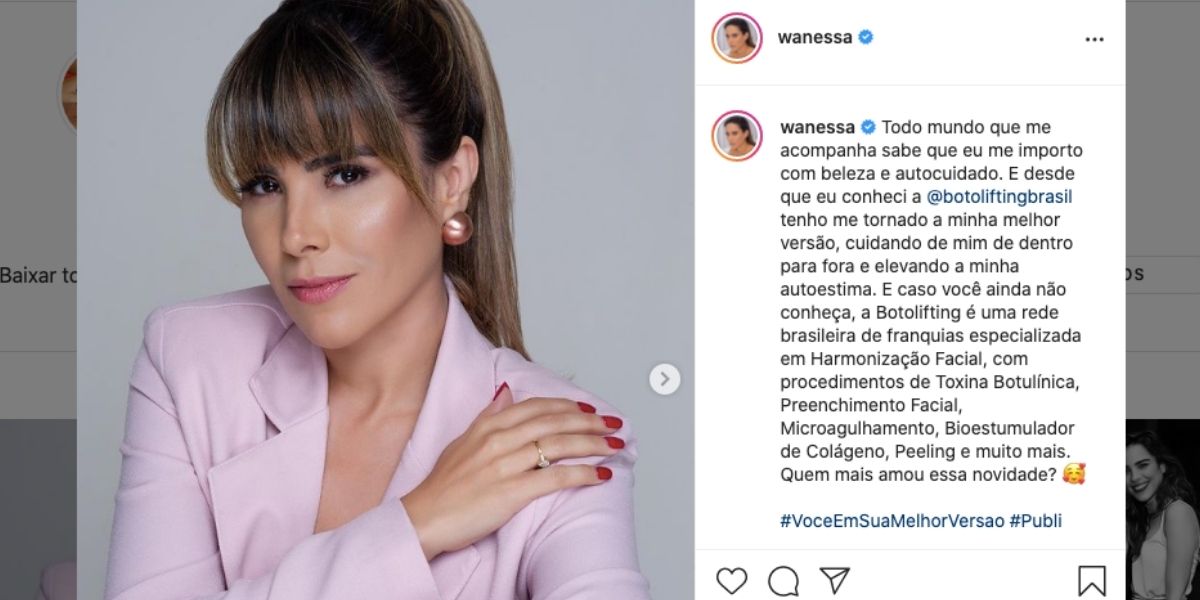 Wanessa expõe cuidados consigo mesma (Reprodução)