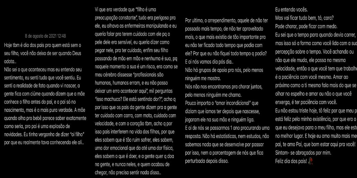 Dia dos Pais: Whindersson Nunes revive luto em texto arrebatador (Foto: Reprodução)