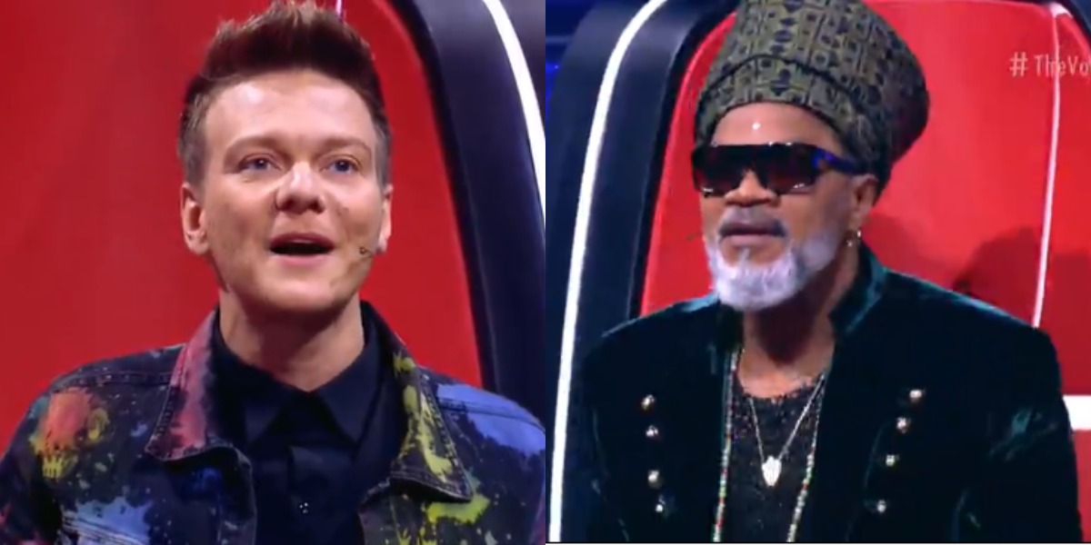 Primeiro dia de disputa, tem Carlinhos Brown fugindo e Michel Teló chorando (Foto: Reprodução)