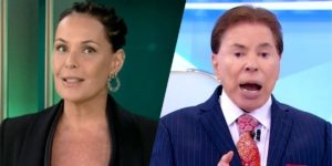 Silvio Santos e Carolina Ferraz (Montagem: TV Foco)