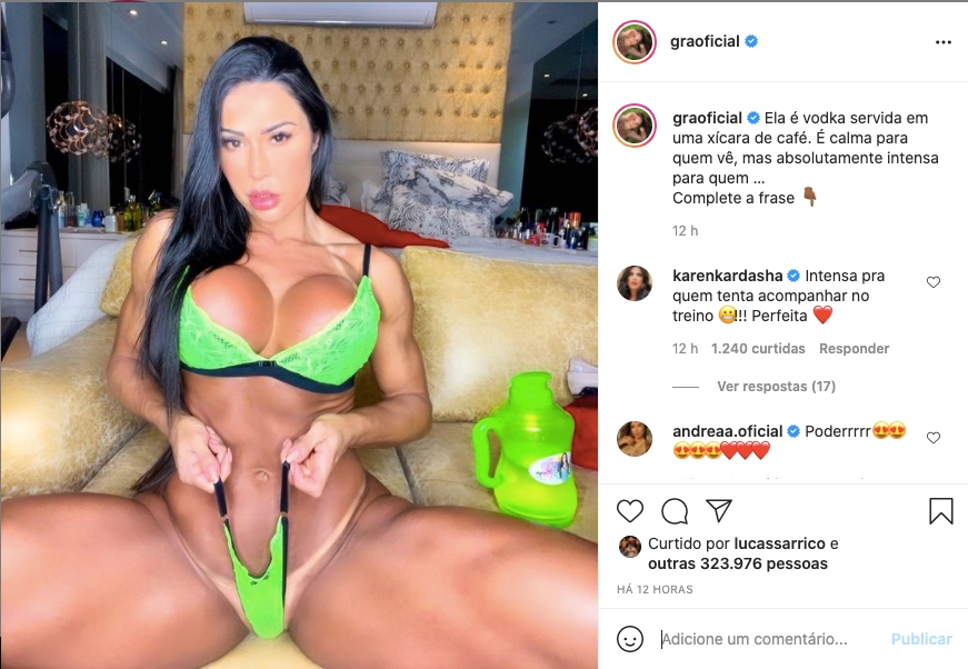 Gracyanne Barbosa mostra demais em foto provocante - Reprodução