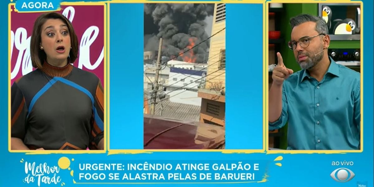 "As imagens assustam", Catia Fonseca abre às pressas, anuncia incêndio brutal na Band e bombeiros são convocados