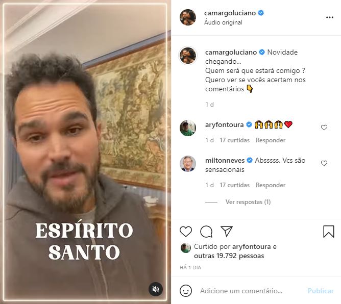 Luciano Camargo anunciou nova parceria musical e solo (Foto: Reprodução)