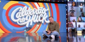 Luciano Huck na despedida do 