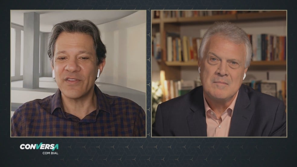 Pedro Bial e Fernando Haddad