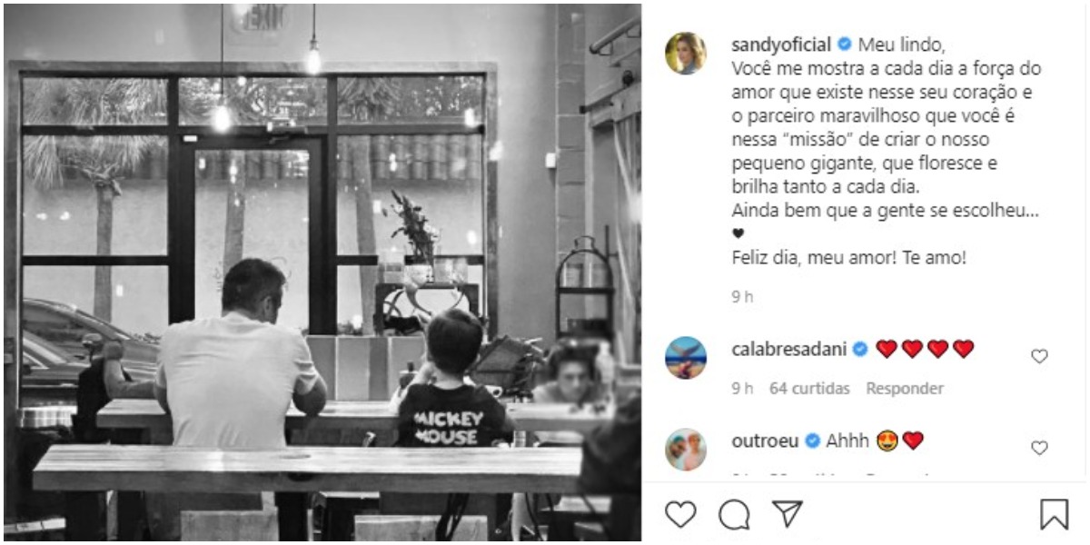 Sandy publicou foto do filho no Instagram - Foto: Reprodução