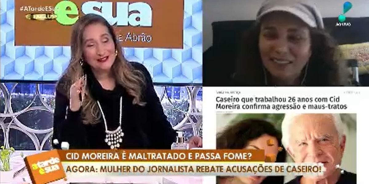 Esposa de Cid Moreira, acusada de agressão, vai à Sonia Abrão, segura o choro e confirma: "Se atacar"