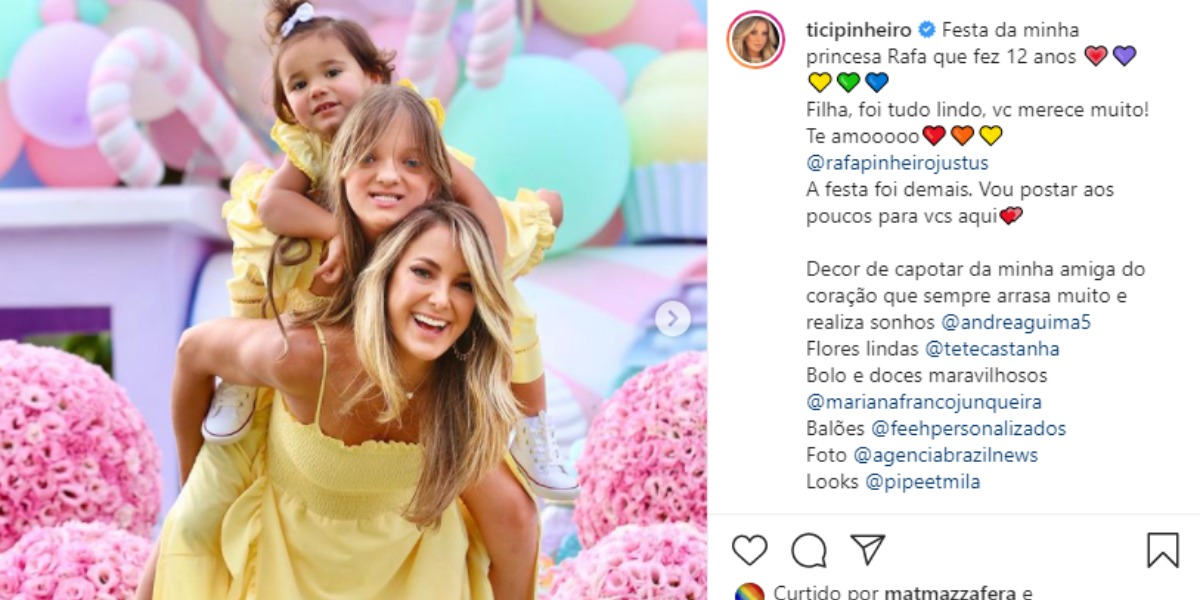 Ticiane Pinheiro mostrou detalhes de festa de Rafaella Justus (Foto: Reprodução)