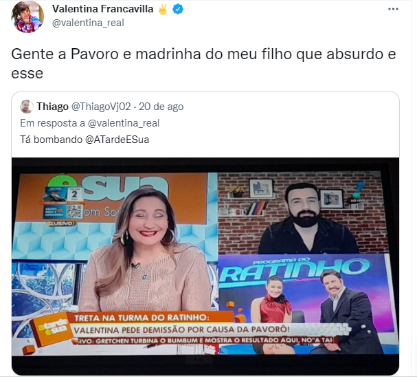 Valetina nega que brigou com Milene Pavorô (Foto: Reprodução)