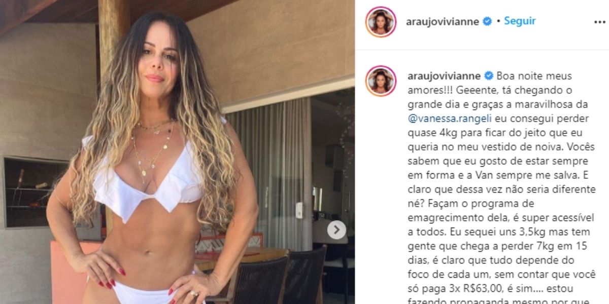 Viviane Ara Jo Publica Foto E Mostra Corp O Escultural