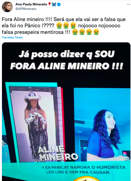 Ana Paula Minerato exige saída de Aline Mineiro da Fazenda 13 (Reprodução)