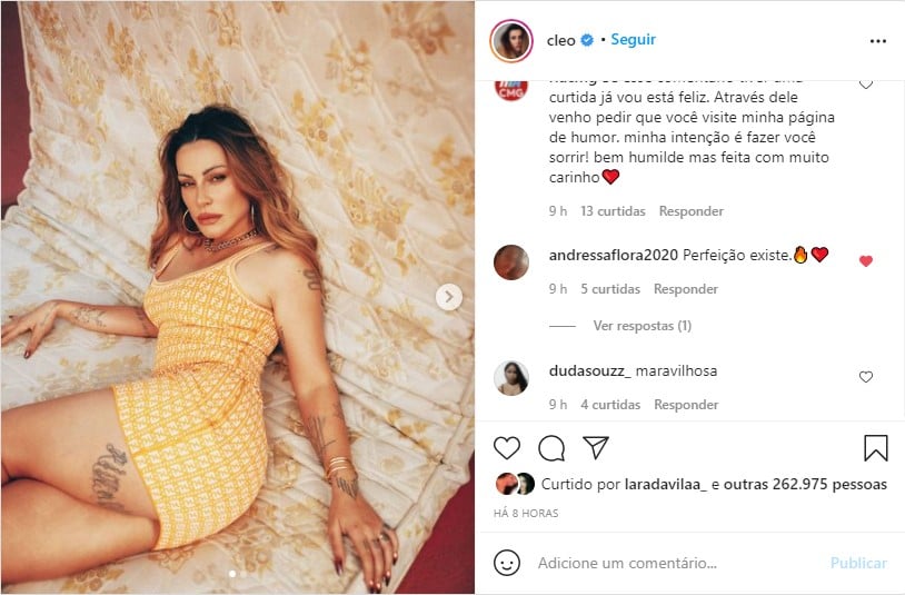 Cleo Pires seduz em ensaio sensual de vestido justinho - Foto: Reprodução