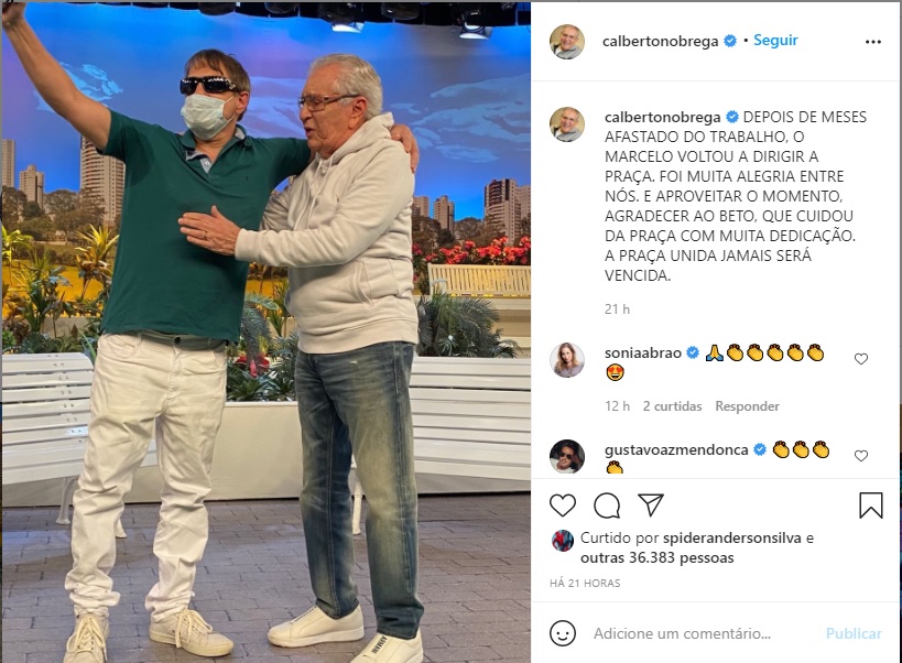 Carlos Alberto fez uma homenagem ao filho no Instagram (Foto: Reprodução)