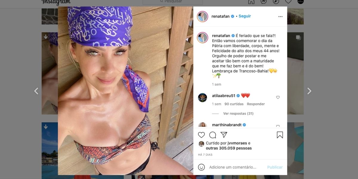 Renata Fan esbanja ousadia nas redes (Reprodução)