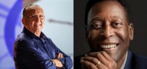 Galvão Bueno compartilhou notícia de Pelé na última terça-feira (Foto: Montagem/TV Foco)