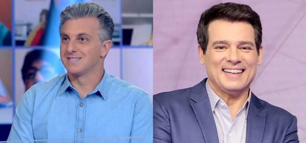 Luciano Huck e Celso Portiolli duelam com o mesmo formato na Globo e no SBT (Foto: Reprodução/ Globo/ SBT/ Montagem/ TV Foco) 