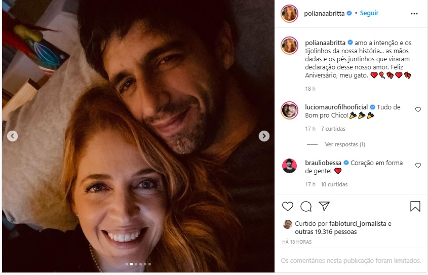 Poliana Abritta se declarou para o marido Chico Walacer