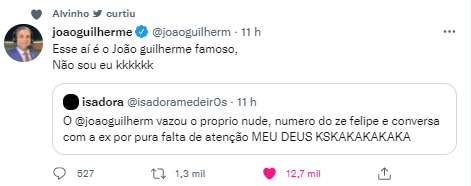 O comentarista João Guilherme foi confundido com o xará famoso (Foto: Reprodução/Twitter)