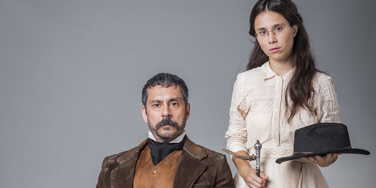 Alexandre Nero e Daphne Bozaski em Nos Tempos do Imperador (Foto: Divulgação/Globo)