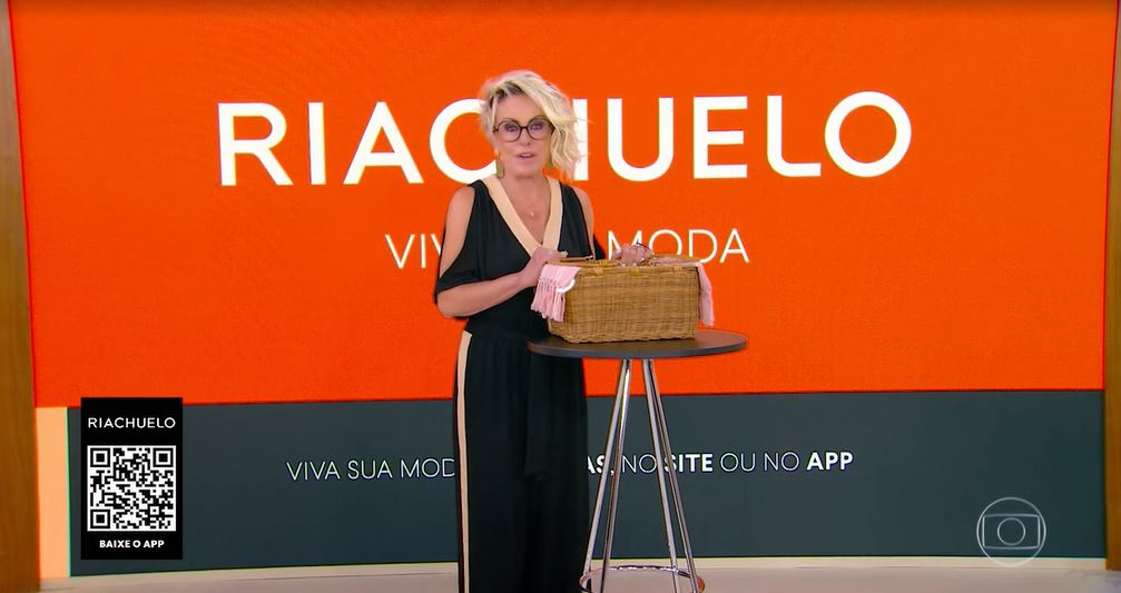 Ana Maria Braga recebeu Catia Fonseca em ação comercial no "Mais Você" (Foto: Reprodução/TV Globo)