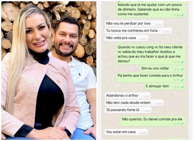 Andressa Urach é ameaçada pelo ex-marido por aplicativo de mensagens