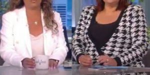 Sunny Hostin e Ana Navarro testaram positivo e tiveram que deixar o programa, ao vivo (Foto: Reprodução)