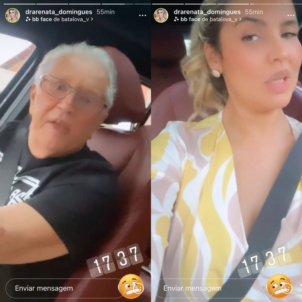 Carlos Alberto de Nóbrega brincou com Renata Domingues nas redes sociais (Foto: Reprodução/Instagram)