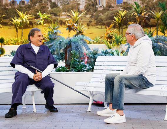 Dedé Santana e Carlos Alberto de Nóbrega no "A Praça é Nossa" (Foto: Divulgação/SBT)