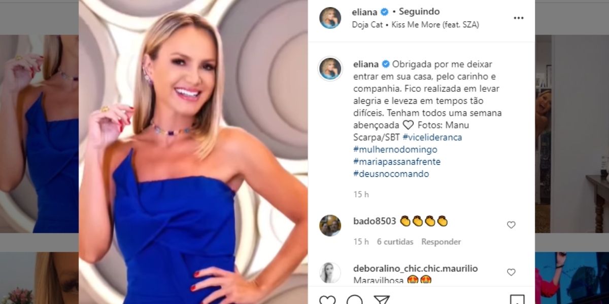 Eliana anuncia fim de programa no SBT, surge em textão emocionante e confirma: "Tempos tão difíceis"