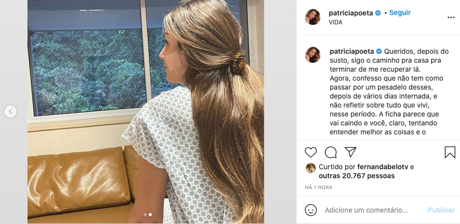 Patrícia Poeta faz revelações sobre cirurgia às pressas - Reprodução