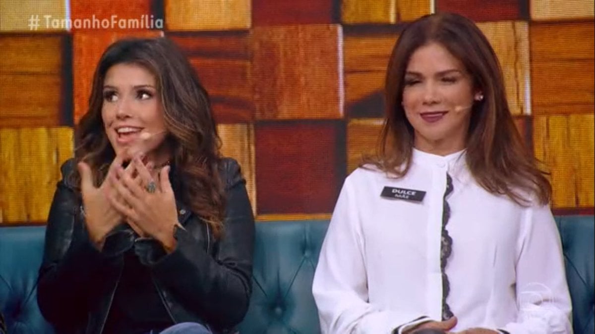 Paula Fernandes e a mãe, Dulce de Souza (Foto: Reprodução/TV Globo)