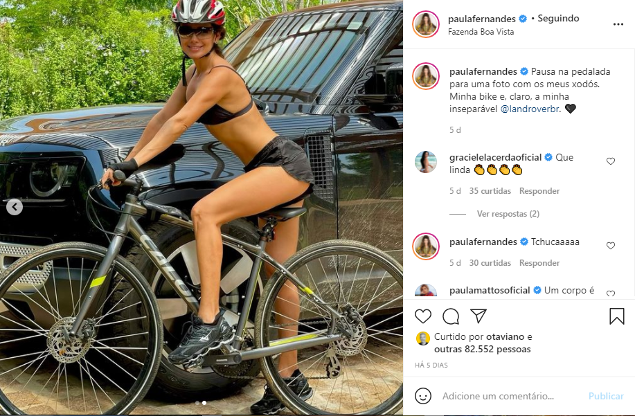 Paula Fernandes mostrou corpo atlético em foto nas redes sociais (Foto: Reprodução)